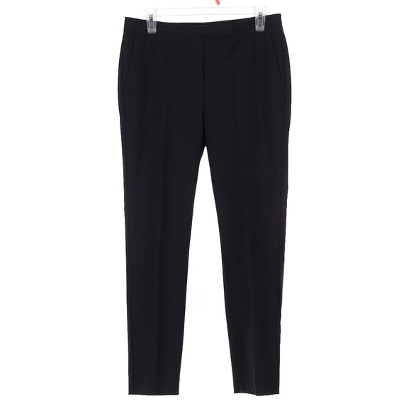 Nordstrom Signature and Caroline Issa Navy Wool Trousers Size 6 - Picture 1 of 7